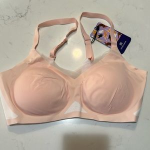 Honeylove crossover bra - NWT large in petal